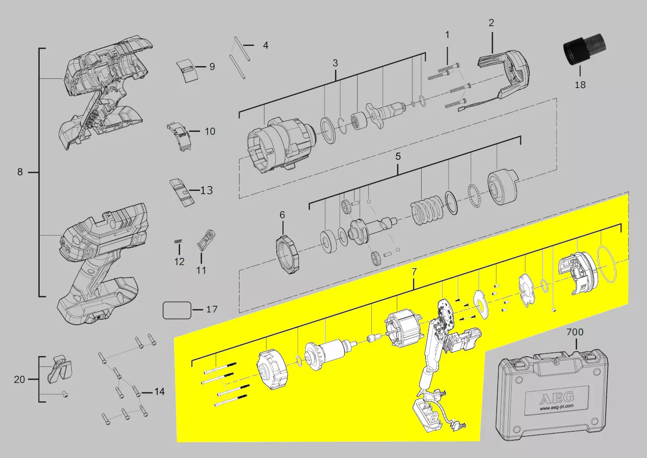 Moteur réf. 4931472583 AEG